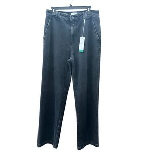 $365 CLOSED Braden Organic Cotton High Rise Wide Leg Straight Leg Jeans 33 NWT